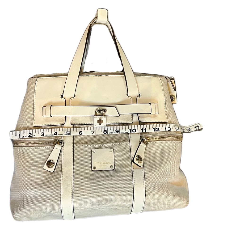 Henri Bendel Jetsetter convertible backpack with purple interior lining. - Picture 15 of 15